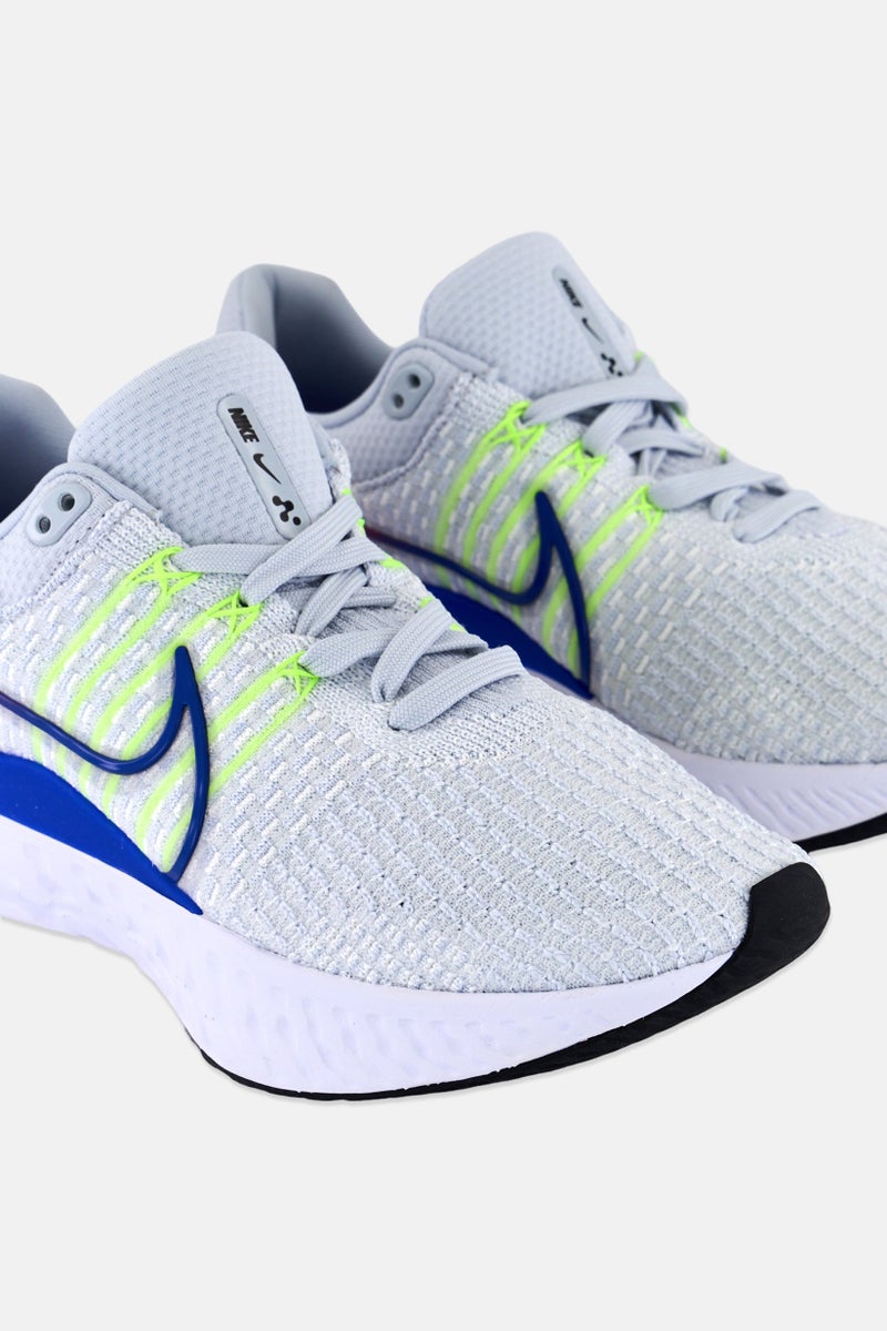 Nike Men React Infinity Lace Up Running Shoes, Grey - Image 3