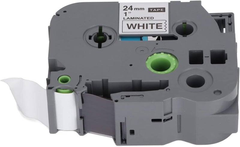 Label Maker Tape 24mm Wide 8M Black on White, Compatible Replacement for TZe 651, Even Inking Smart Sensing Label Refills for PT E100 D210 E300 D450 P700 18RZ (PE Bag of 1) - Image 3