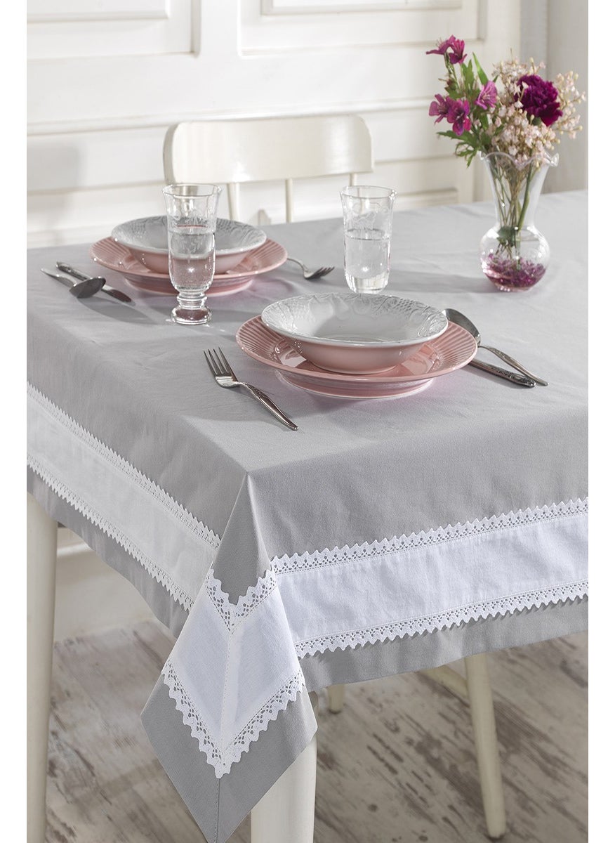 Ödel Home Odel Home Buldan Linen Lace Tablecloth 