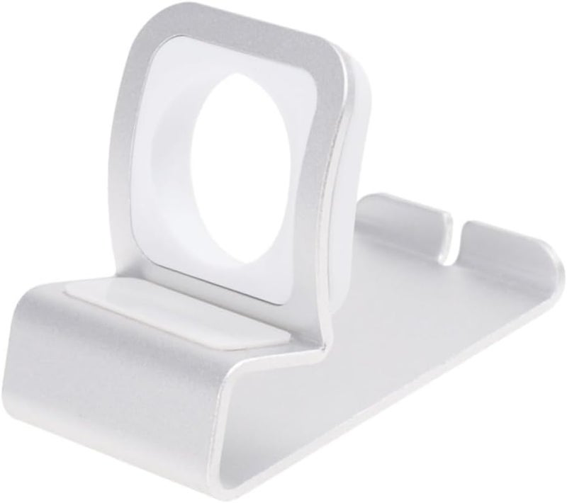 Outanaya Watch Charging Dock Mini Bedside Stand Charging Station Holder Mini Stand Elegant Dock Support Watch Mount Silver - Image 1