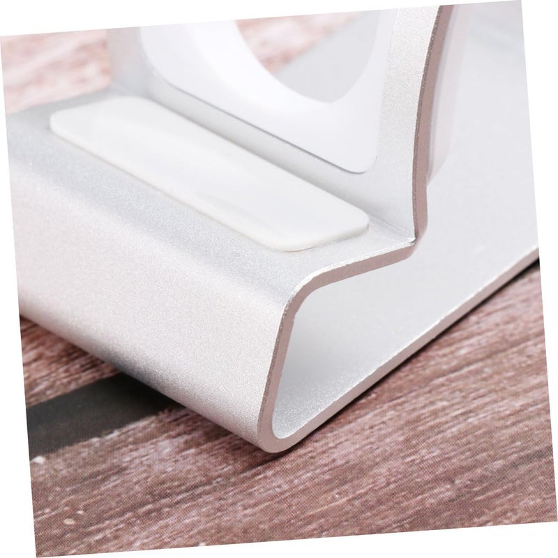 Outanaya Watch Charging Dock Mini Bedside Stand Charging Station Holder Mini Stand Elegant Dock Support Watch Mount Silver - Image 3