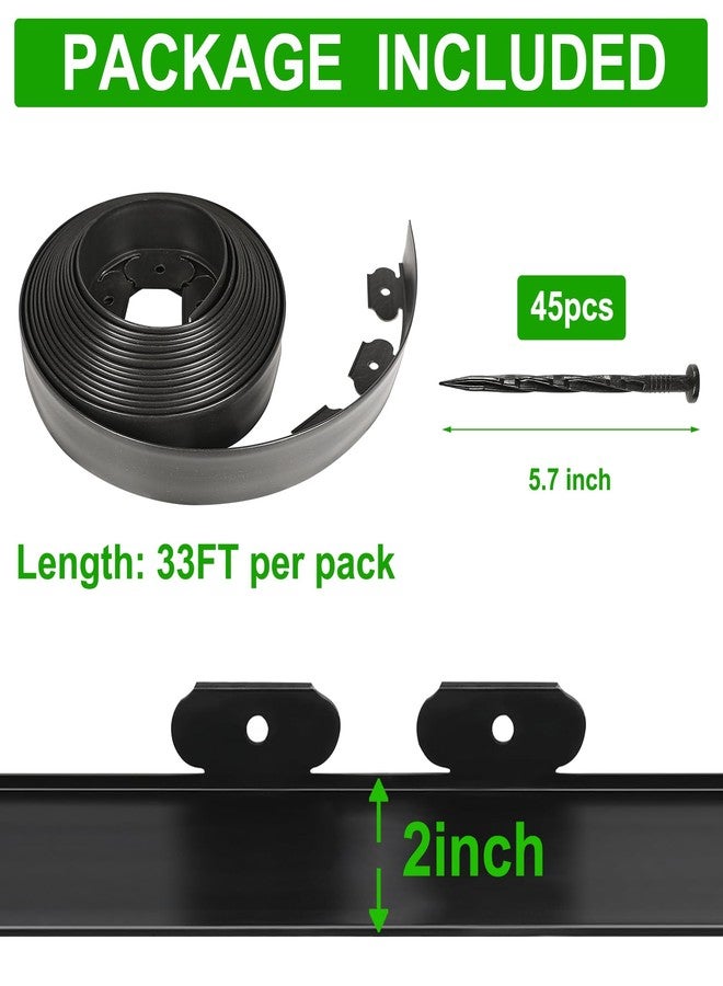 JERIA No Dig Landscape Edging Kit,Garden Edging Border (Black, 33ft) - Image 2