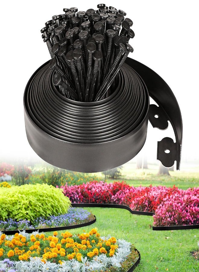 JERIA No Dig Landscape Edging Kit,Garden Edging Border (Black, 33ft) - Image 1