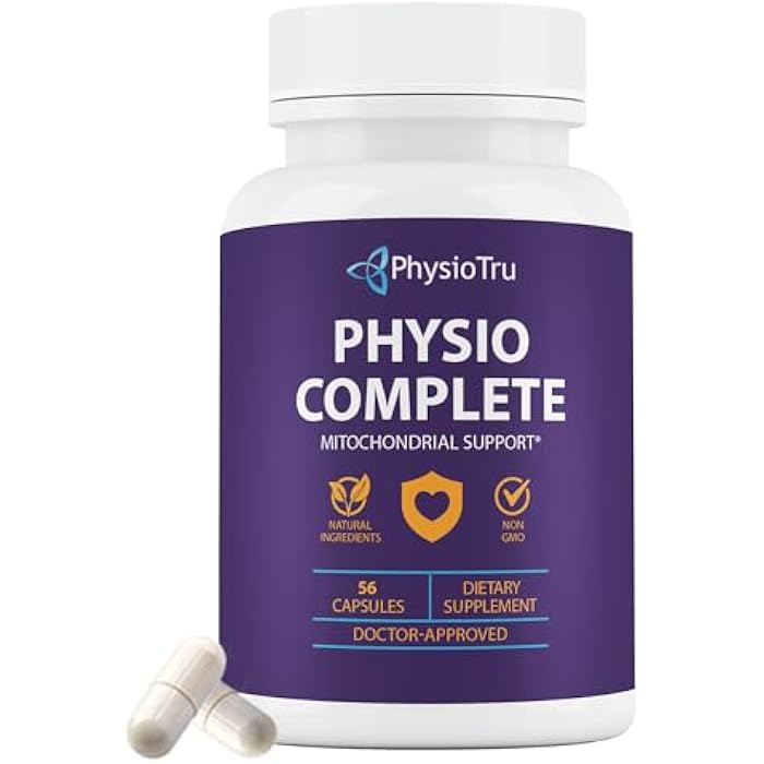 PhysioTru Physio Complete CoQ10 Supplement - Superior Nutrient Absorption, Antioxidant & Energy Support - Coenzyme Q10 Ubiquinone with Fulvic Acid, Magnesium Taurate & Reishi Extract - 1 Pack - Image 1