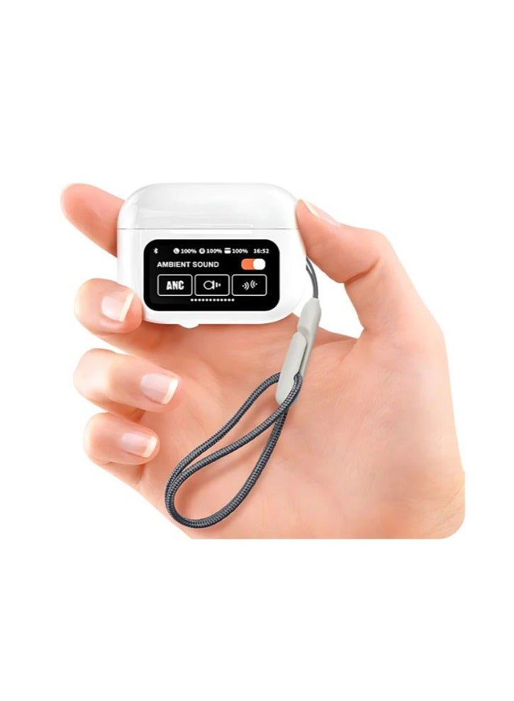 Truly Wireless Earbuds with built-in LCD Touchscreen ANC, ENC, Music & Camera Control - Image 4