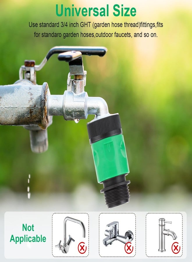 VYH 20 Pieces plastic water hose quick connect fittings, Garden Hose Quick Connect Fittings Plastic Fitting Adapter for Hose 3/4 Inch GHT Male and Female Connectors with 12 Pieces Rubber Washer - Image 4