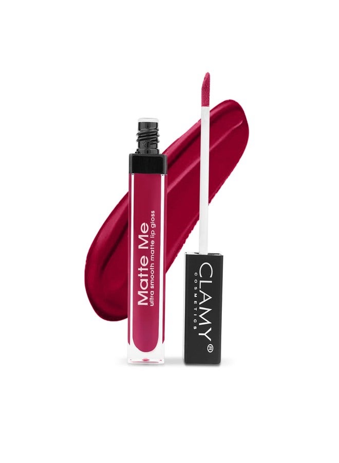 CLAMY Matte Me Waterproof Ultra Smooth Long Lasting Lip Gloss/Liquid Lip Stick for Women 6 grams (BRICK RED) - Image 1