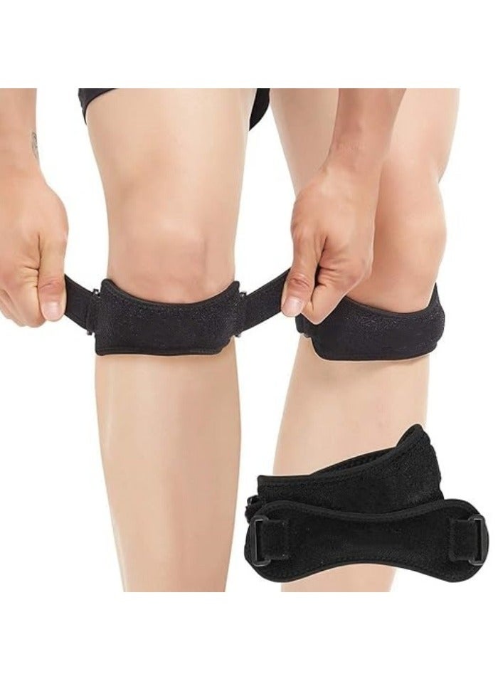 Patella Tendon Knee Strap 2-Pack - Knee Pain Relief Support Brace for Hiking, Soccer, Basketball, Running, Jumper's Knee, Tennis, Tendonitis, Volleyball & Squats - Image 1