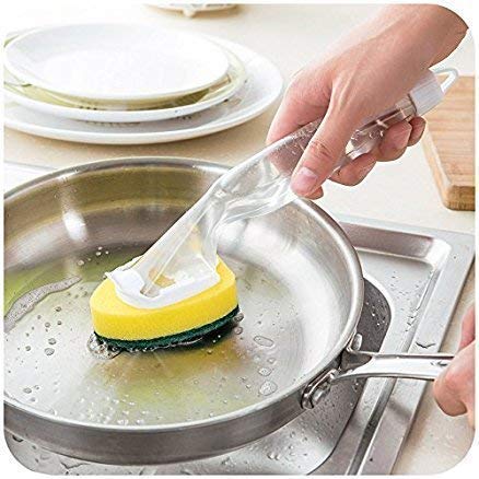 BEE HOME Brush Set Combo for Plastic Cleaning Kitchen or Dish Washing with Scrub Sponge. - Image 4