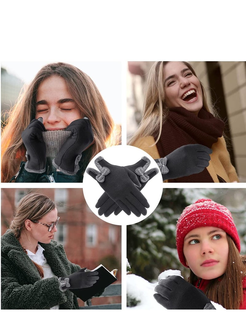 KASTWAVE Women Winter Gloves Warm Gloves Windproof Gloves for Women Girls Winter Using Fleece Lined Thick Warm Gloves Gifts  - Image 2