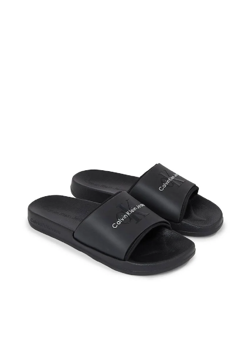 Calvin Klein Jeans Men's Logo Sliders -  TPU upper , Black
