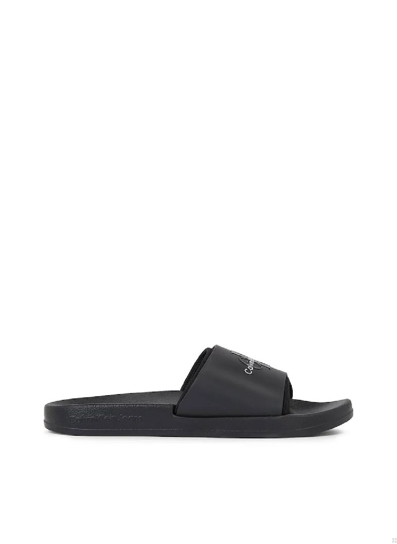 Calvin Klein Jeans Men's Logo Sliders -  TPU upper , Black