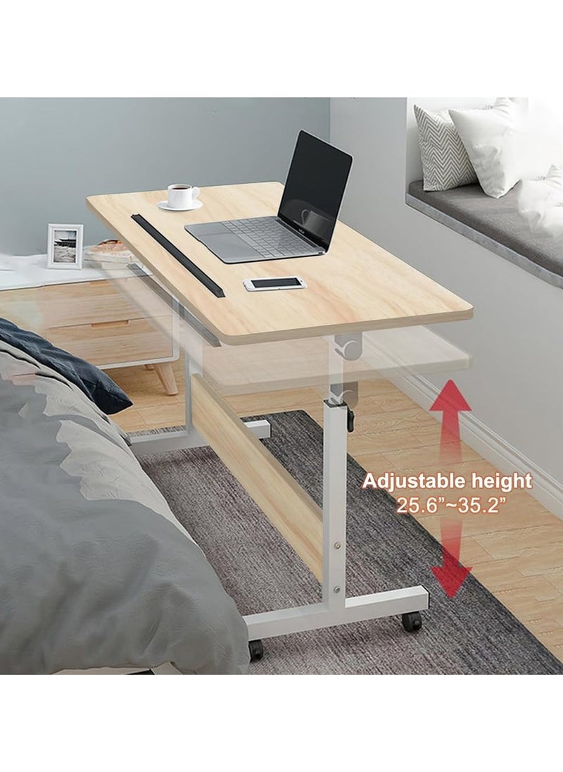 DubaiGallery - Rolling Desk Adjustable Height,Rolling Computer Cart,Portable Laptop Desk,Small Adjustable Home Office Desk,Rolling Laptop Desk,Small Portable Desk - Image 1