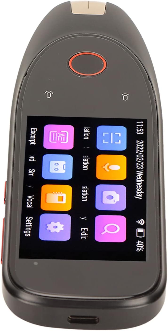 klarako Voice Translator Pen, Portable Scanning Translation Pen Touch Screen Translator Pen, 112 Language Reading Translator with Voice Text Photo - Image 1