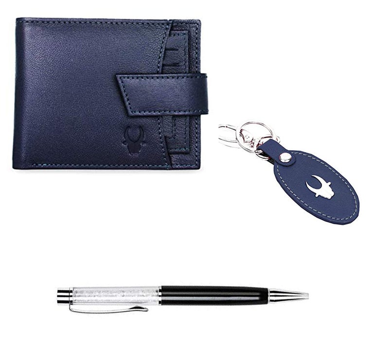WildHorn Gift Hamper for Men I Leather Wallet, Keychain & Pen Combo Gift Set I Gift for Friend, Boyfriend,Husband,Father, Son etc - Image 1