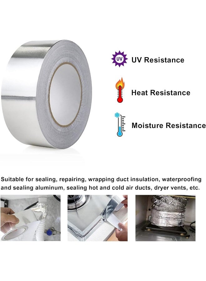 Biella Aluminium Foil Adhesive Tape Seal Insulate And Protect With Ease! Ideal For Roof Leaks Surface Cracks Window Gaps Pipes Boats Sealing And More 3Inch 2Pcs  - Image 4