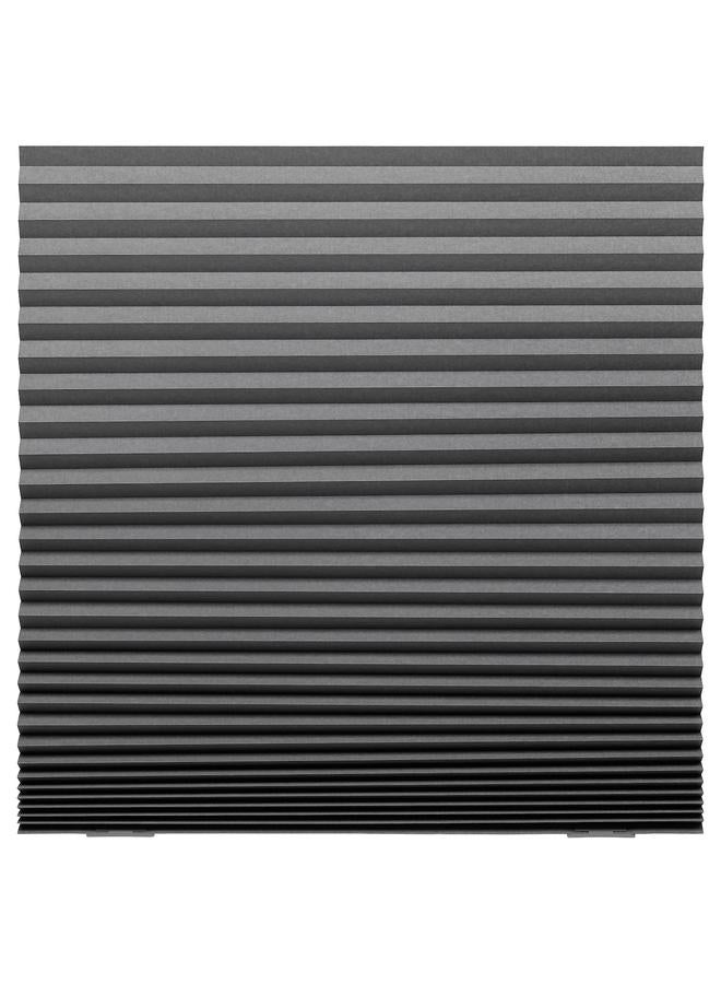 Zaboon Block-Out Pleated Blind, Dark Grey, 100X190 Cm - Image 1