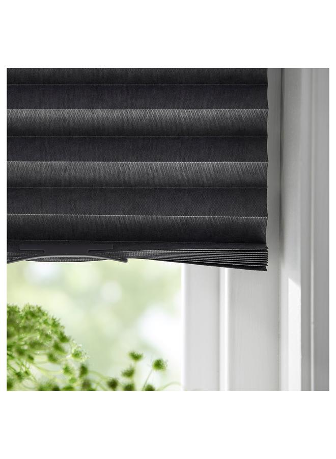 Zaboon Block-Out Pleated Blind, Dark Grey, 100X190 Cm - Image 3