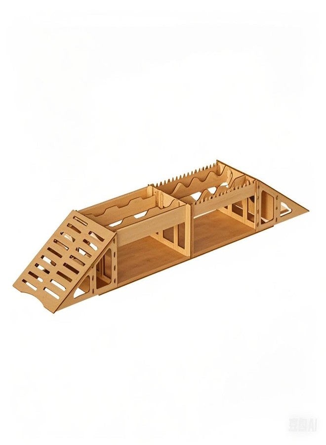 RCJUMPANT Rc Crawler Course Obstacles,Rc Car Ramp,Toy Ramps for RC Crawer Car 1/18 1/24 TRX4M SCX24 FCX24 (C) - Image 2