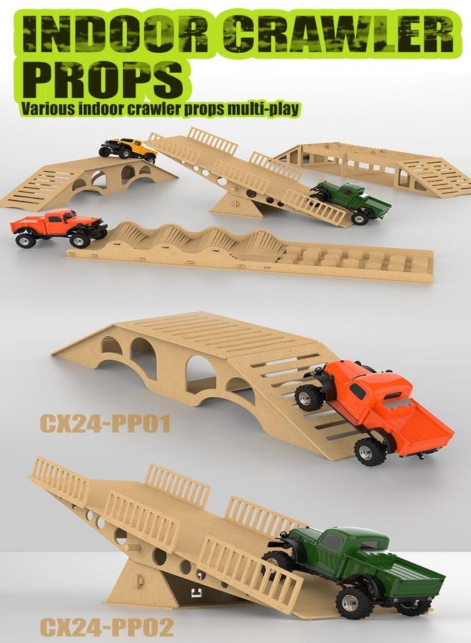 RCJUMPANT Rc Crawler Course Obstacles,Rc Car Ramp,Toy Ramps for RC Crawer Car 1/18 1/24 TRX4M SCX24 FCX24 (C) - Image 5