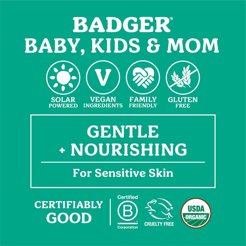 Badger بادجر - زيت بطن الحامل، روز وفانيليا، عضوي معتمد، لطيف ومهدئ، زيت جوجوبا وجوز الهند، زيت للبطن للبشرة الممدودة أثناء وبعد الحمل، 4 أونصة سائلة - Image 4