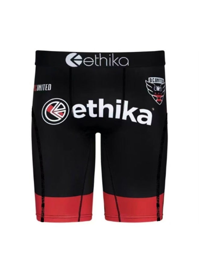 Ethika's Same Men's Underwear Boxer Trbottomy Brand Shorts Ice Silk Print Sports Quick-drying Extbottomed Leggings