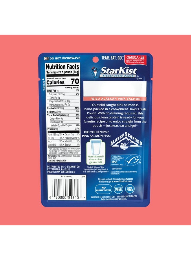 StarKist Wild Pink Salmon - Boneless, Skinless - 2.6 oz Pouch (Pack of 12) - Image 2