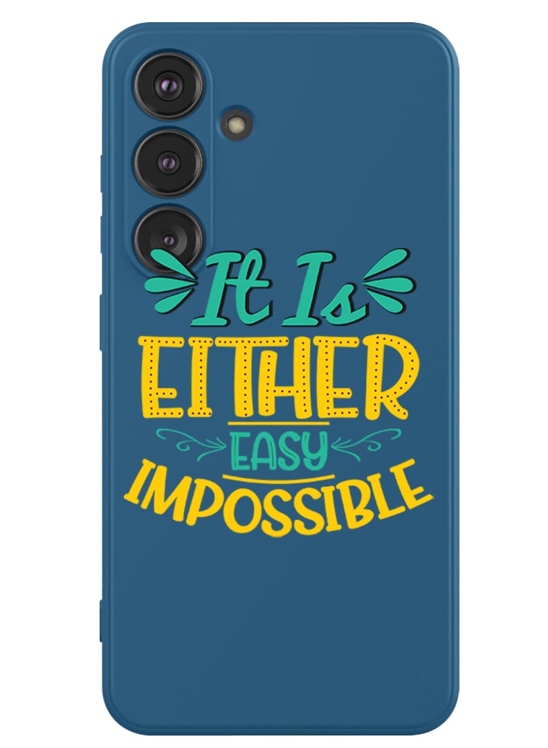 Protective Slim Fit Case Liquid Silicone Cover with Full Body Protection Anti-Scratch Shockproof Case For Samsung Galaxy S24 (Blue) - It is either easy impossible