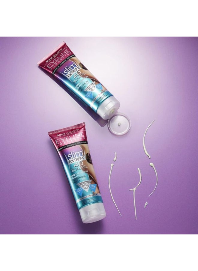 Eveline Cosmetics Slim Extreme 4D Scalpel 250 ml Turbo Cellulite Reducer Reduces Fat Layer Extreme Therapy 7 Days