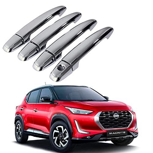 CARIZO® Door Handle Chrome Cover, Compatible with Nissan Magnite (Pack of 4) - Image 1