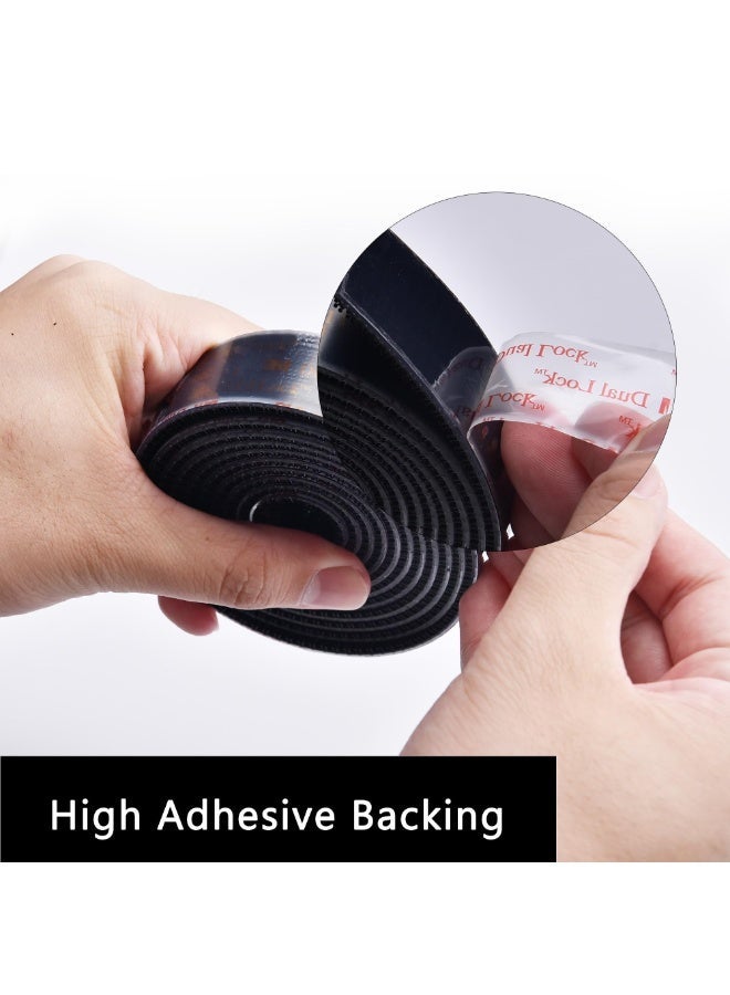 Dual Lock Reclosable Fastening Tape, 25mm x 1m Mushroom Head Interlocking Adhesive Mounting Tape, Heavy Duty Self-Adhesive Hook Lock Strip for Indoor Outdoor Wall Car Office - Image 3