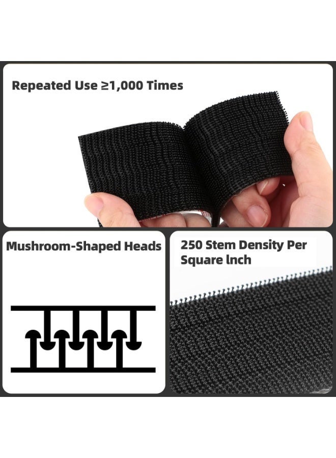 Dual Lock Reclosable Fastening Tape, 25mm x 1m Mushroom Head Interlocking Adhesive Mounting Tape, Heavy Duty Self-Adhesive Hook Lock Strip for Indoor Outdoor Wall Car Office - Image 4