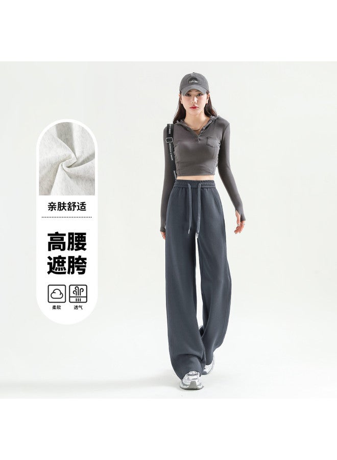 Hstyle Slim Fit Banana Wide Leg Pants Women's 2025 Spring High Waist Versatile Slimming Available In Tall Petite Casual Trousers - Image 4