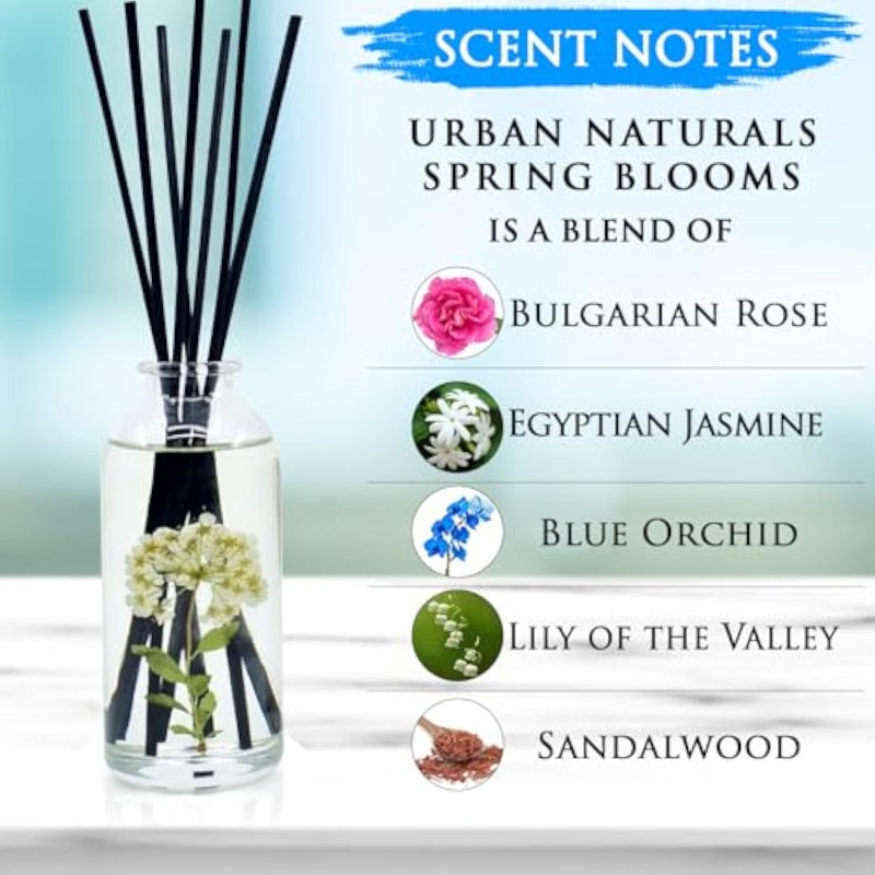 (Summer Flowers) - Garden Fresh Scented Barley Diffuser with Real Eucalyptus Leaves, Refreshing Scent of Tomatoes, Catnip & Mint, Great Gift Idea for Mom, Grandma, Aunt & Wife, American - Image 3