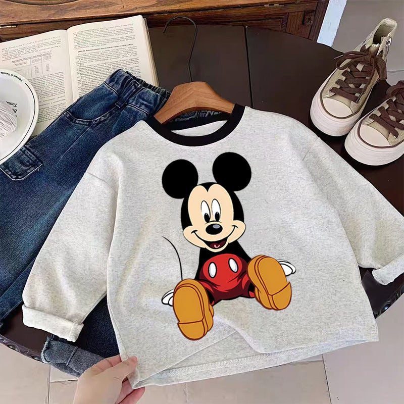 Boys' Cotton Base Shirt Children'S Long-Sleeved T-Shirt Top Children'S Crewneck Trendy Children'S Wear - Image 2