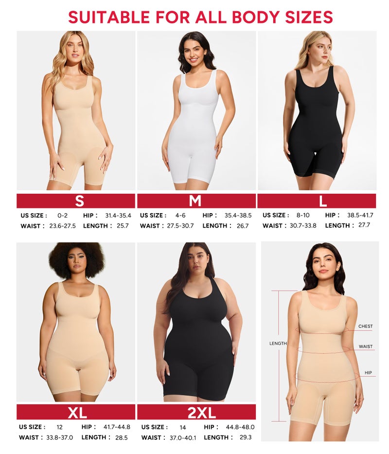 Nebility Bodysuit Shapewear for Women Tummy Control Body Shaper Waist Trainer Body Suit - Image 4