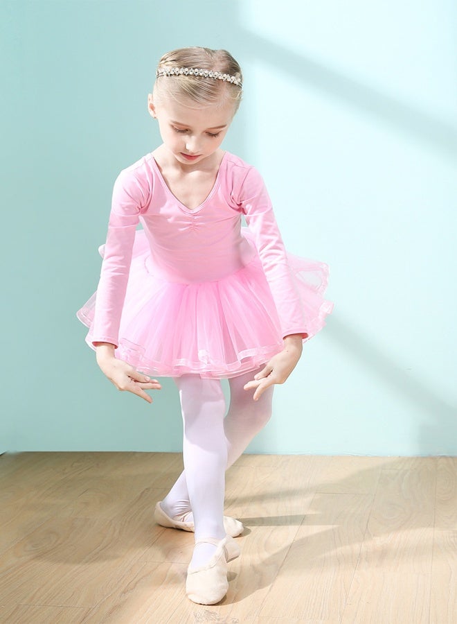 Girls Ballet Dresses Leotards with Skirt Dance Dress Short sleeve Ballerina Tutu Outfit Cotton Dress Ballet Skirt Mini Skirt Princess Dresses Dance Wear Clothes for Little Girl  （110cm） - Image 4