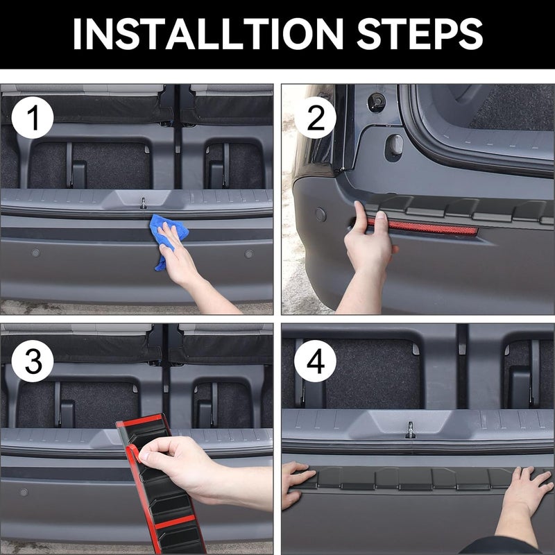 BILOPER BLOPER Car Rear Bumper Protector Guard for Toyota Sienna (2024) - Stainless Steel Trim - Image 4