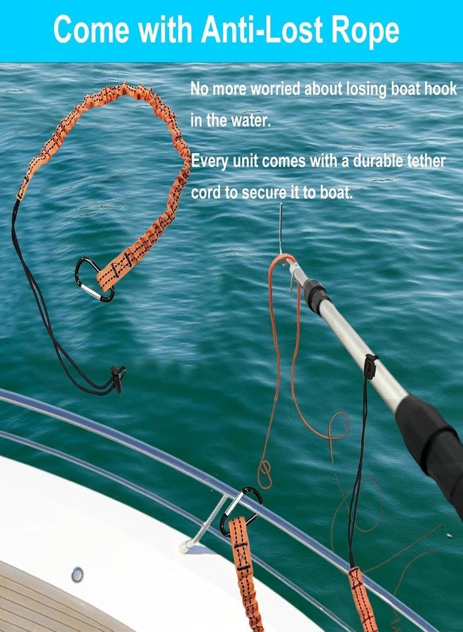 BeGrit Boat Hook Pole 4-Section Telescopic Pole with Dual Hook Heads 3.2ft-8.5ft Stainless Steel Docking Pole Durable and Lightweight for Docking, Push-Pull and Boating - Image 4