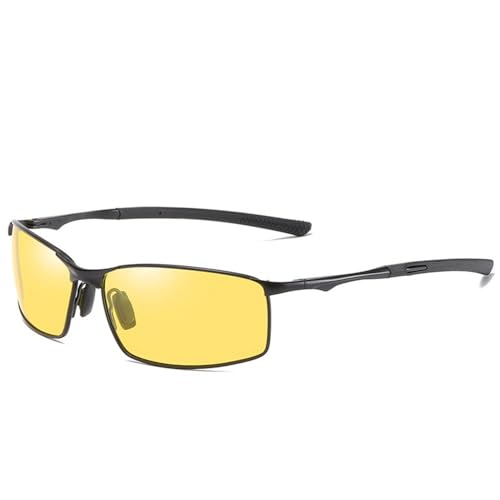Karsaer Men's Polarised Sunglasses Driving Cycling Sports Glasses for Men Sunglasses for Men Stylish E1030, 65, Black - Image 1