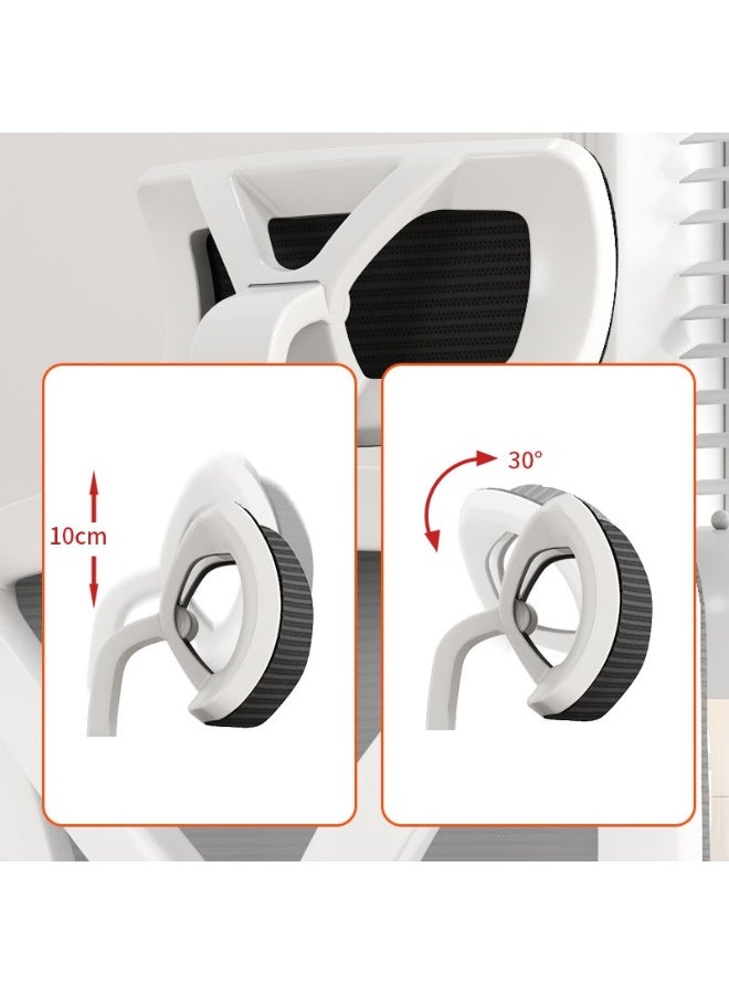 بينغ جنرال كرسي مكتب متوافق مع هندسة بشرية مع إطار أبيض مع شبكة رمادية - Image 5