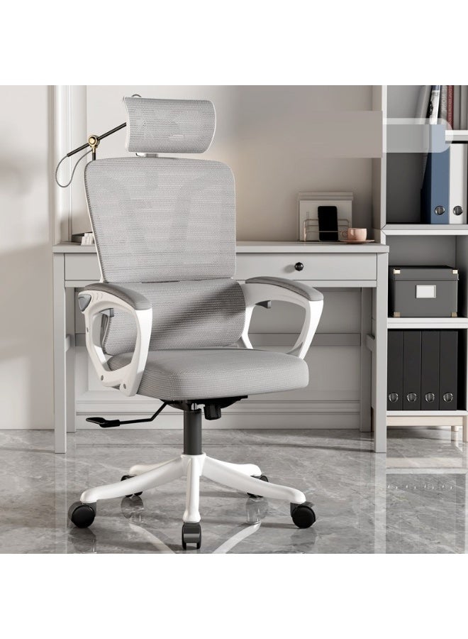 بينغ جنرال كرسي مكتب متوافق مع هندسة بشرية مع إطار أبيض مع شبكة رمادية - Image 3