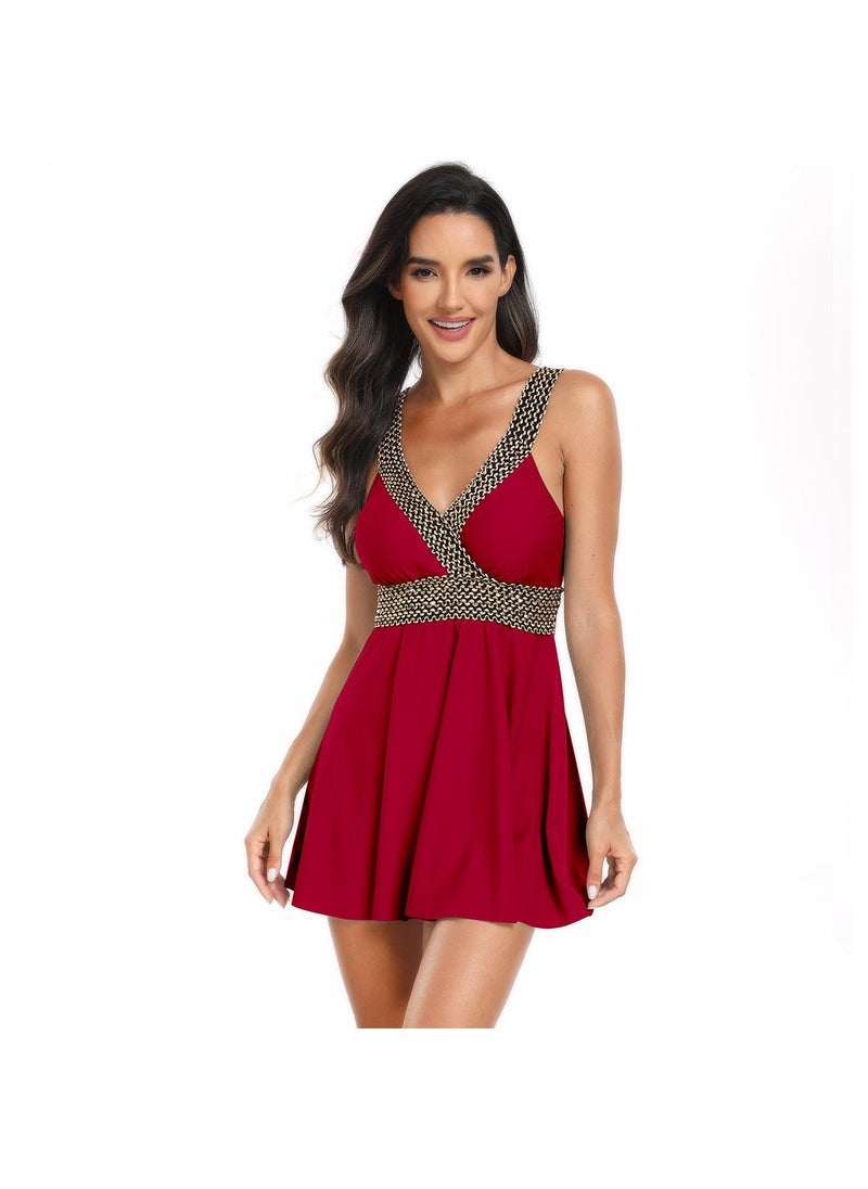 NADANBAO New Floral Printed Skirt Women's Shaping Body  Swim Dresses Swimsuit Bikini Women Swimsuit Swimwear Beach Wear Swimwear - Image 1