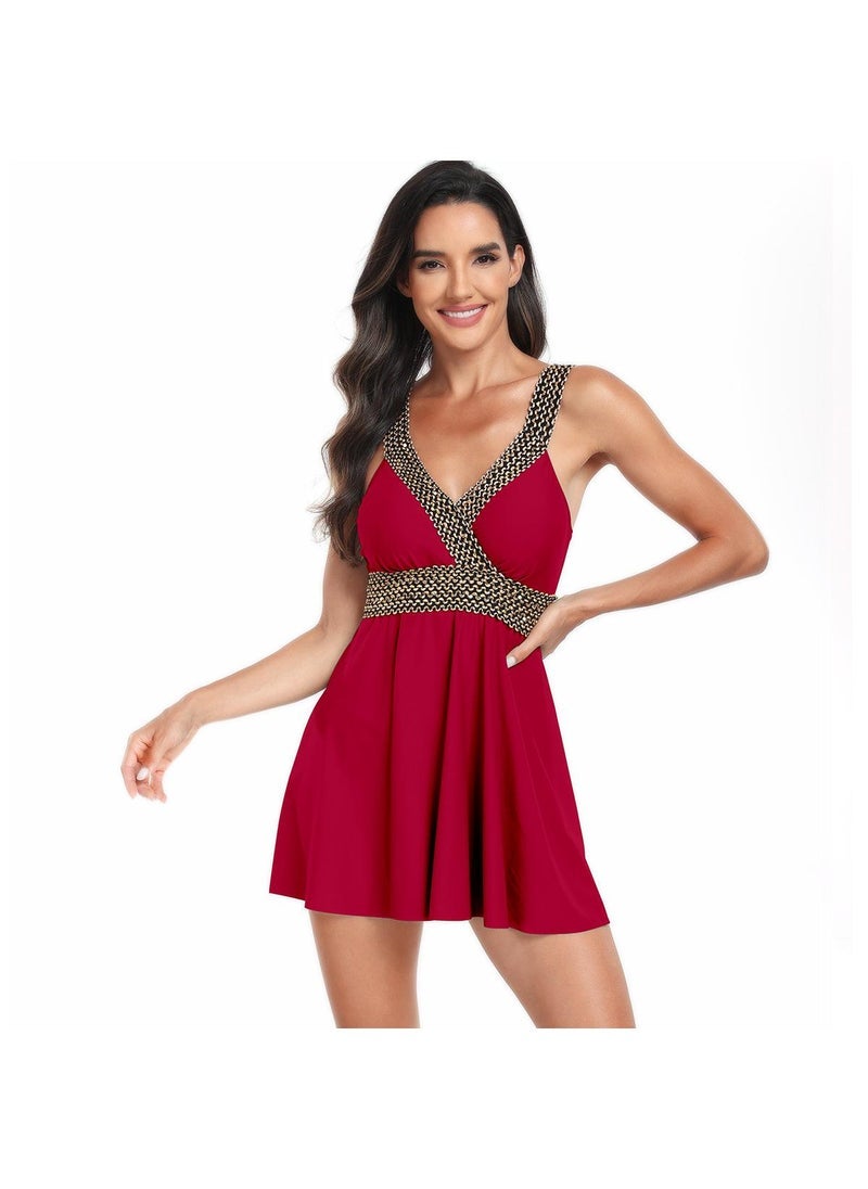 NADANBAO New Floral Printed Skirt Women's Shaping Body  Swim Dresses Swimsuit Bikini Women Swimsuit Swimwear Beach Wear Swimwear - Image 5