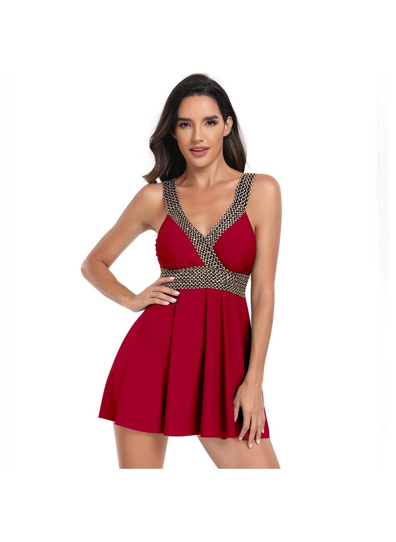 NADANBAO New Floral Printed Skirt Women's Shaping Body  Swim Dresses Swimsuit Bikini Women Swimsuit Swimwear Beach Wear Swimwear - Image 2