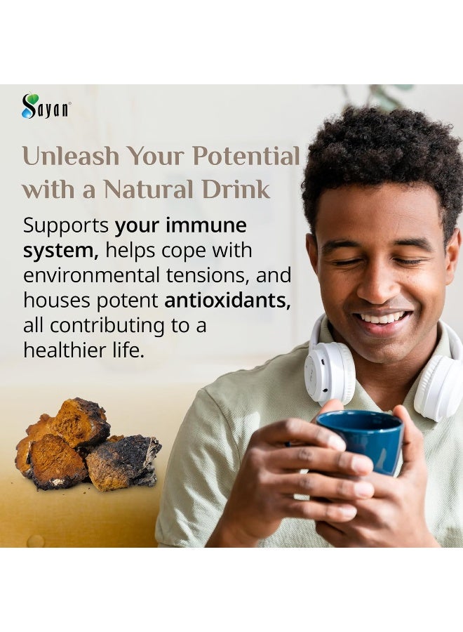 Sayan Siberian Pure Raw Chaga Mushroom Chunks with Black Top Crust 1 Lb / 454 g – Premium Wild-Harvested Antioxidant Tea for Immune System and Digestive Health - Image 3