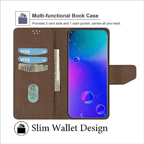 SBMS Flip Cover for Realme P4 5G (6.7-inch) Back Cover Case with Magnatic Closure | Inbuilt Stand | Card & Money Pocket (Mat Brown) - Image 4