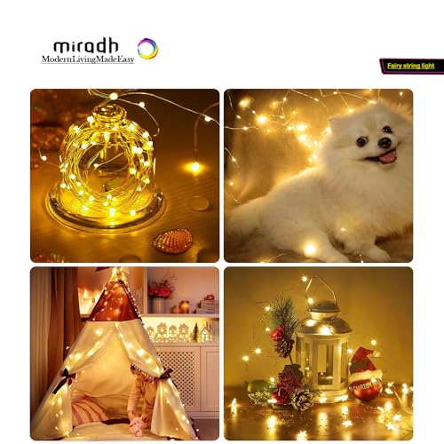 MIRADH Fairy Lights USB Powered String Lights 5M, 50 Led Christmas Lights Fairy String Lights for Party Wedding Festival Bedroom Table Decoration (Warm White, Pack of 1) - Image 5