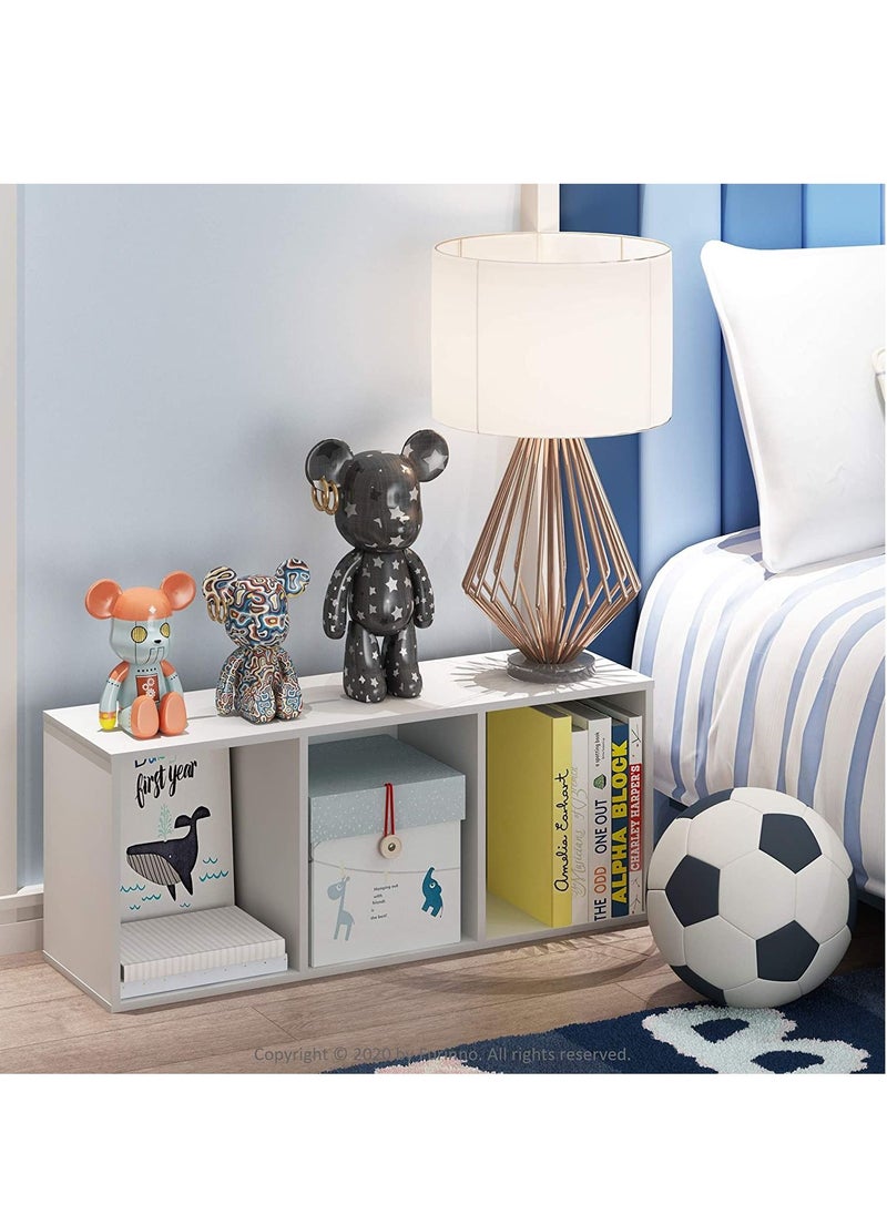 MODERN HOME - Bookcase and accessory Display Unit of wood 3Tier white - Image 1