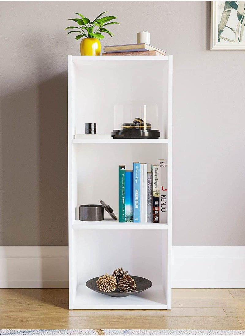 MODERN HOME - Bookcase and accessory Display Unit of wood 3Tier white - Image 1